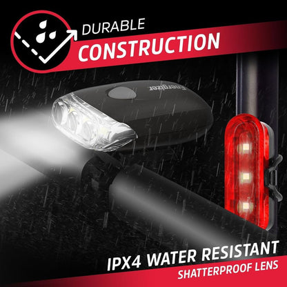 Energizer Bike Light Set, Headlight + Taillight, 130 Lumen, 2 Count -