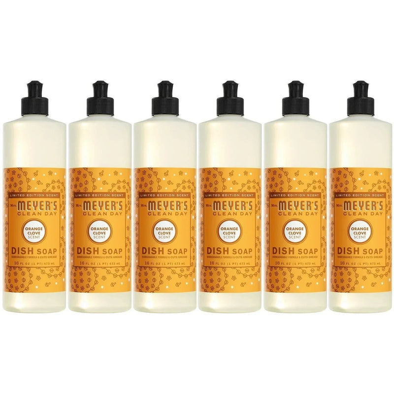 Mrs. Meyer's Clean Day Liquid Dish Soap, Orange Clove, 16oz