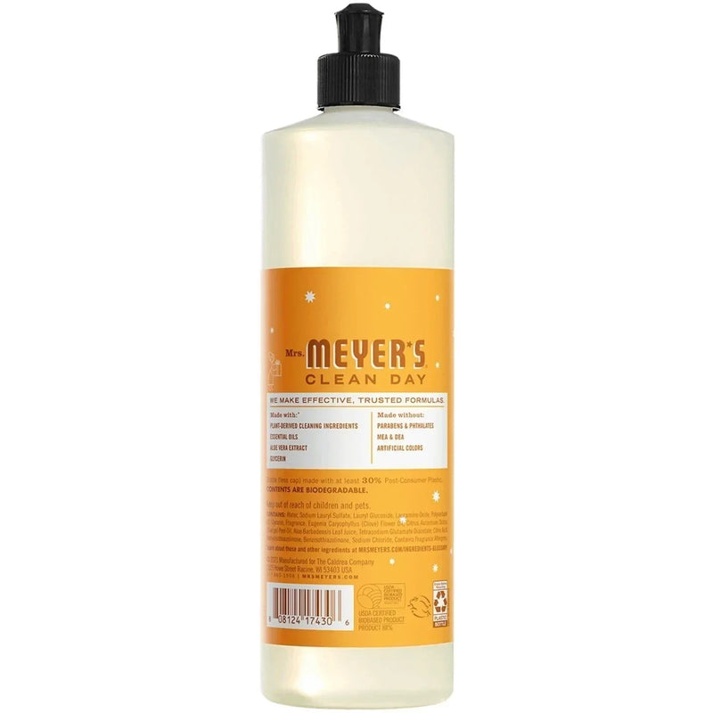 Mrs. Meyer's Clean Day Liquid Dish Soap, Orange Clove, 16oz