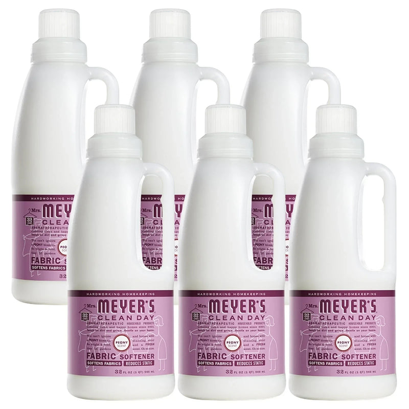 Mrs. Meyer’s Clean Day Liquid Fabric Softener, Peony Scent, 32 Oz.