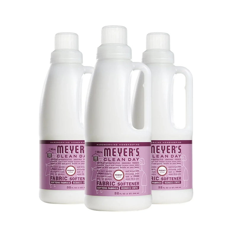 Mrs. Meyer’s Clean Day Liquid Fabric Softener, Peony Scent, 32 Oz.