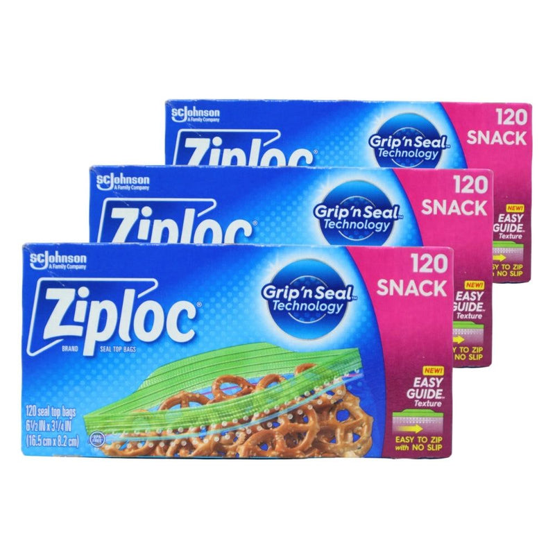 Ziploc Snack Bags, with Grip 'n Seal Technology, 120 Count ( 6.5" x 3.25" )