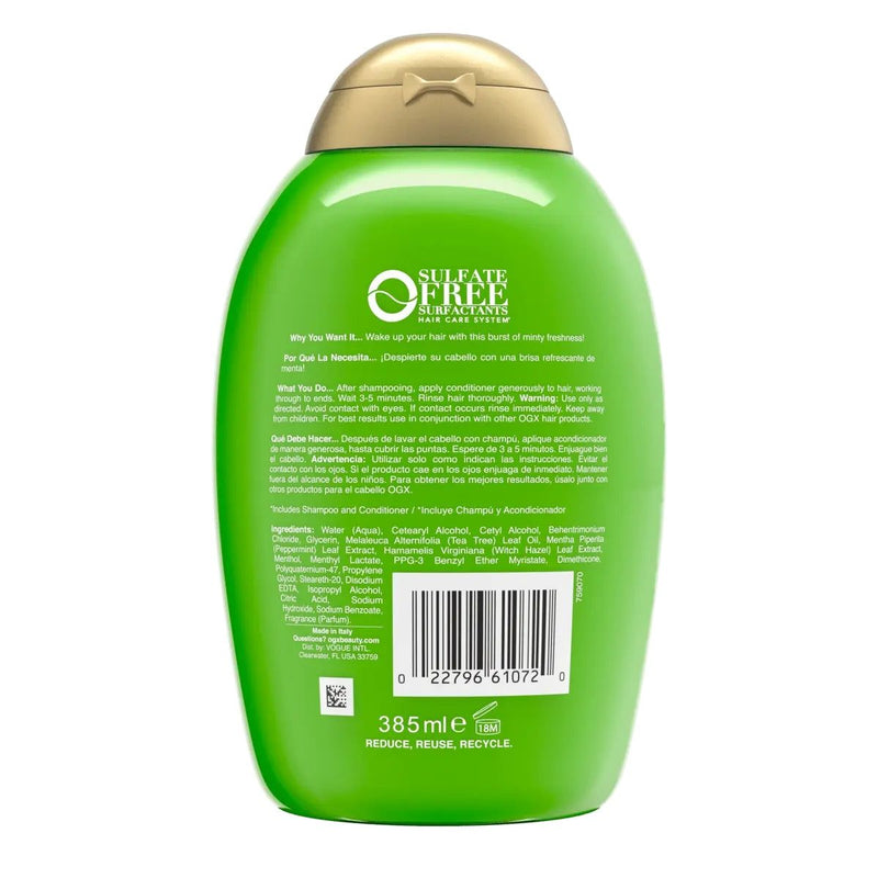 OGX Extra Strength Refreshing Scalp + Conditioner, Teatree Mint, 13 Oz