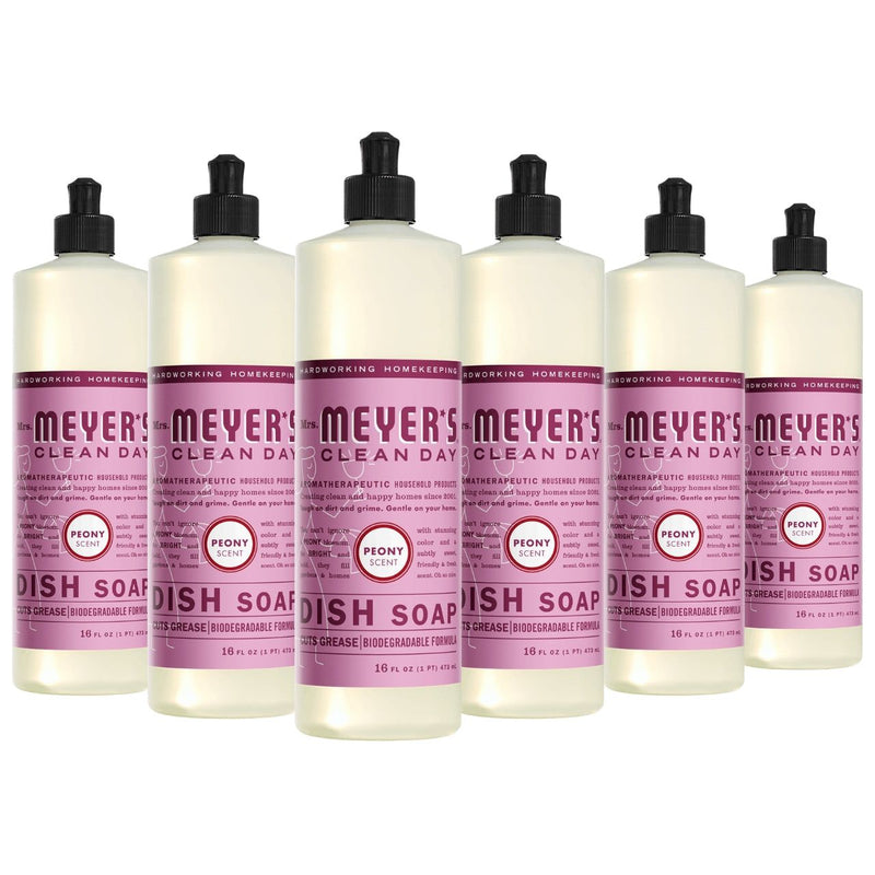 Mrs. Meyer's Clean Day Liquid Dish Soap, Peony, 16 Oz