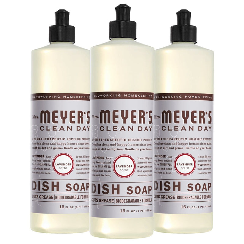 Mrs. Meyer's Clean Day Liquid Dish Soap, Lavender, 16 Oz