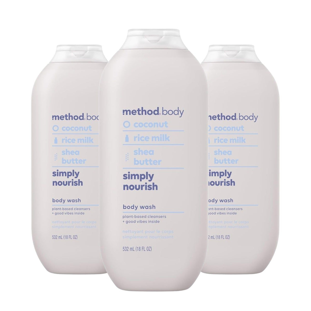 Method Body Paraben & Phthalate Free Body Wash, Simply Nourish, 18 fl oz -