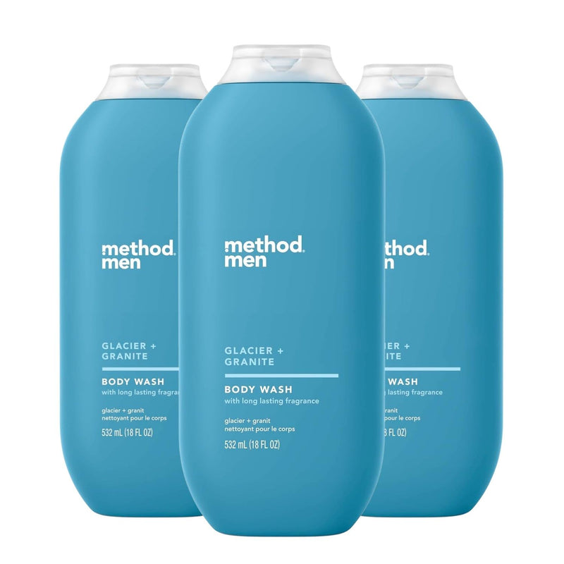 Method Men Body Wash, Glacier + Granite, Paraben and Phthalate Free, 18 fl oz