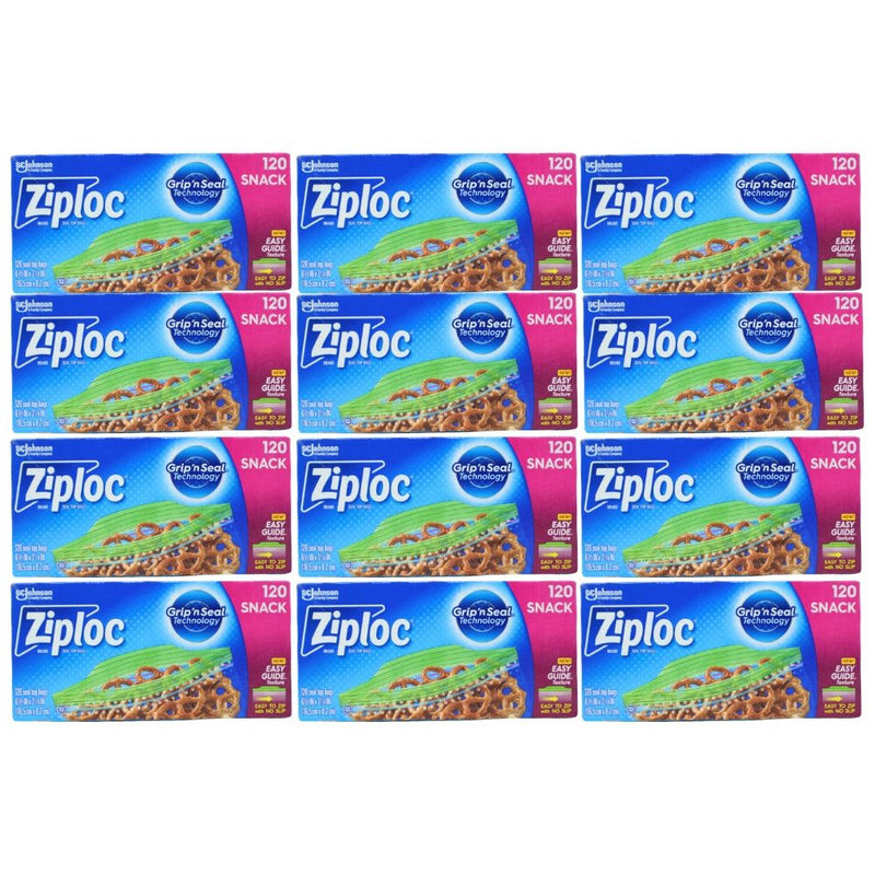 Ziploc Snack Bags, with Grip 'n Seal Technology, 120 Count ( 6.5" x 3.25" )