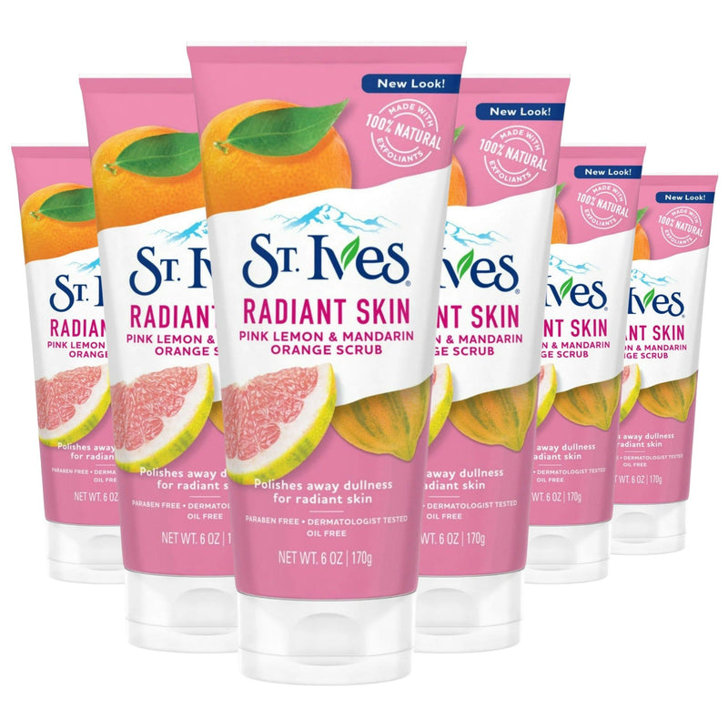 St. Ives Radiant Skin Pink Lemon & Mandarin Orange Scrub, 6 Oz