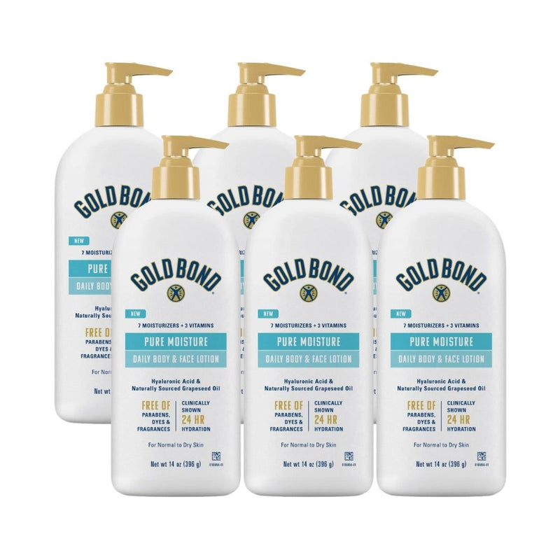 Gold Bond Pure Moisture Daily Body & Face Lotion, 14 Oz