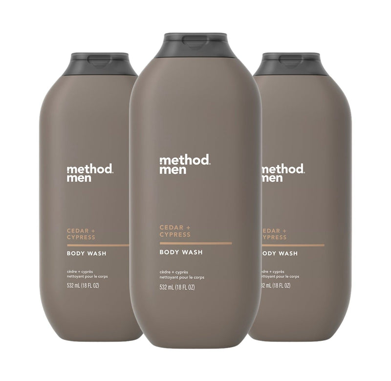 Method Men Body Wash, Cedar + Cypress, Paraben and Phthalate Free, 18 fl oz