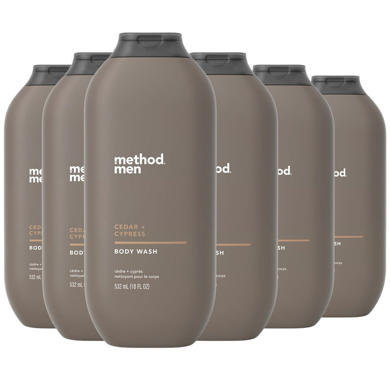 Method Men Body Wash, Cedar + Cypress, Paraben and Phthalate Free, 18 fl oz