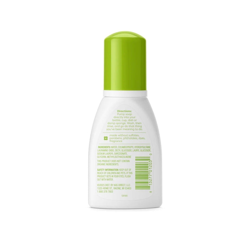 Babyganics Foaming Dish & Bottle Soap Travel Size, Fragrance Free, 3.38oz (100ml)
