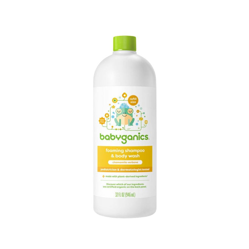 Babyganics Foaming Shampoo & Body Wash, Chamomile Verbena, 32 Fl Oz