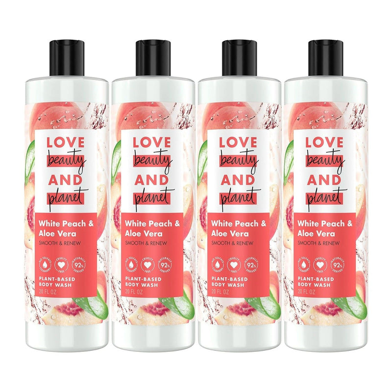 Love Beauty and Planet, Smooth & Renew Body Wash, Peach & Aloe Vera, 20 Oz