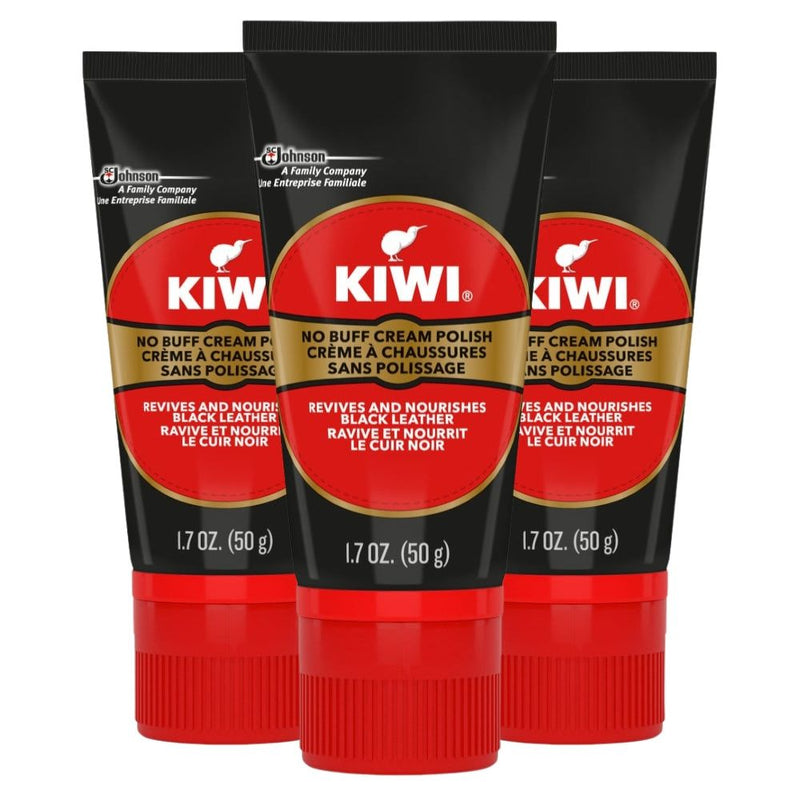 Kiwi No Buff Cream Polish, Revives and Nourishes Leather, Black, 1.7oz
