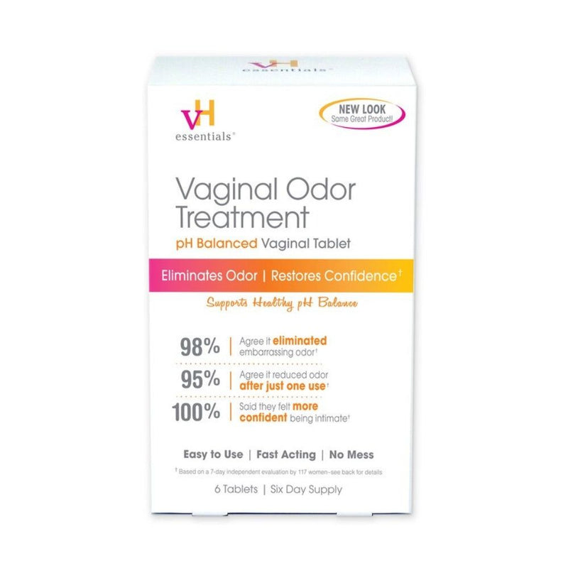 VH Essentials Vaginal Odor Treatment pH Balanced Vaginal Tablets, 6 Tablets