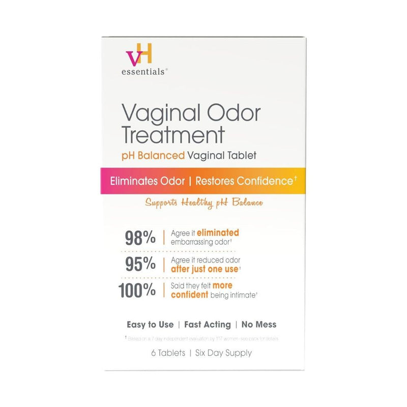 VH Essentials Vaginal Odor Treatment pH Balanced Vaginal Tablets, 6 Tablets