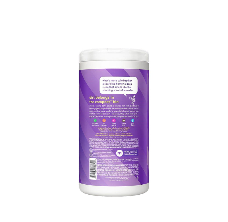 Method All-Purpose Cleaning Wipes Variety Pack, 70 Count – French Lavender, Lime + Sea Salt, Pink Grapefruit