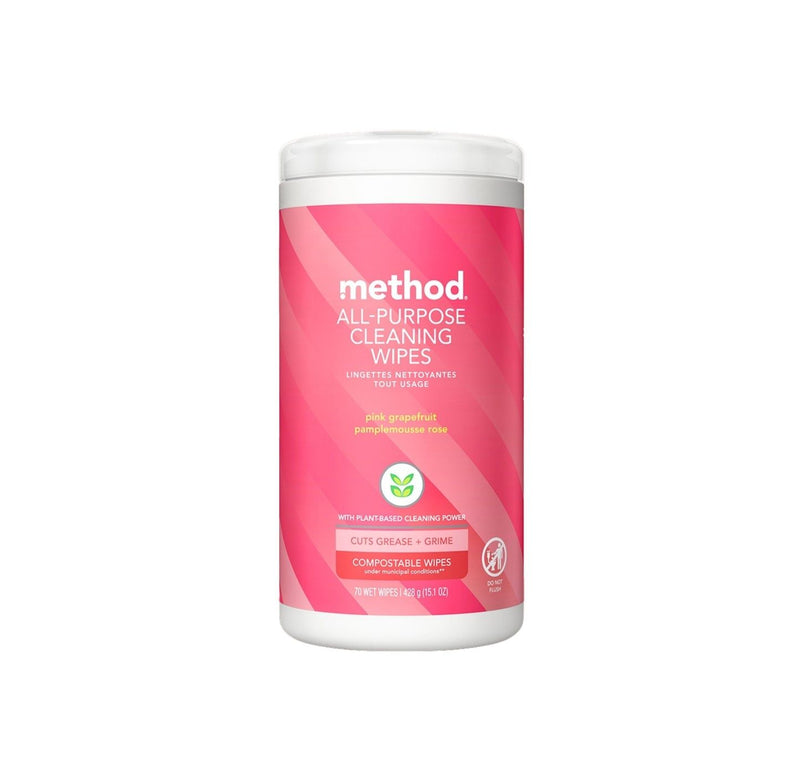 Method All-Purpose Cleaning Wipes Variety Pack, 70 Count – French Lavender, Lime + Sea Salt, Pink Grapefruit