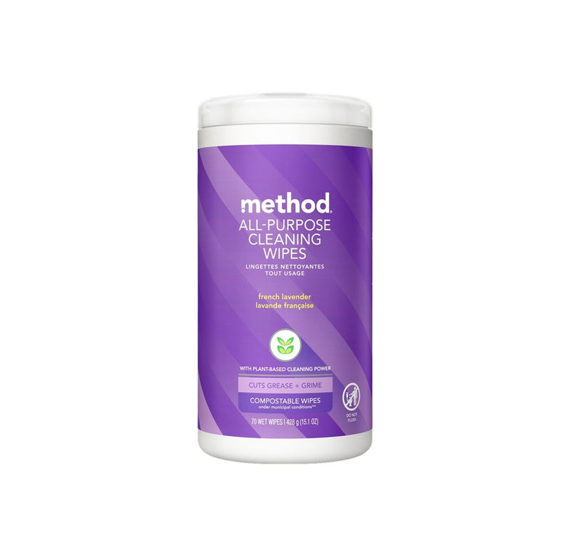 Method All-Purpose Cleaning Wipes Variety Pack, 70 Count – French Lavender, Lime + Sea Salt, Pink Grapefruit