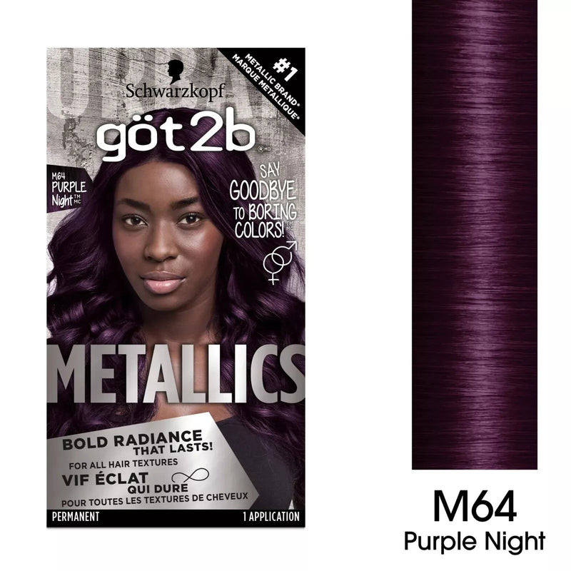 Got2b Metallics Permanent Hair Color, M64 Purple Night