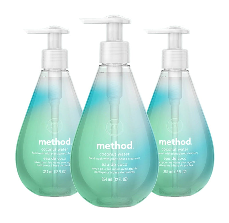 Method Gel Hand Wash with Plant-Based Cleaners, Coconut Water, 12 Fl Oz