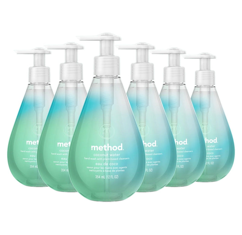 Method Gel Hand Wash with Plant-Based Cleaners, Coconut Water, 12 Fl Oz