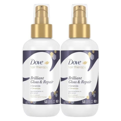 Dove Hair Therapy Brilliant Gloss & Repair Leave-in Hair Treatment, 5.5 Oz -