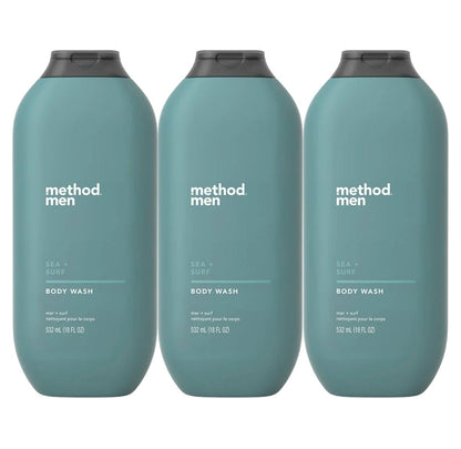 Method Men Body Wash, Sea + Surf, 18oz -