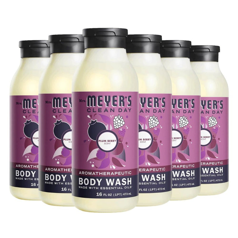 Mrs. Meyer's Clean Day Body Wash, Plum Berry, 16 Oz