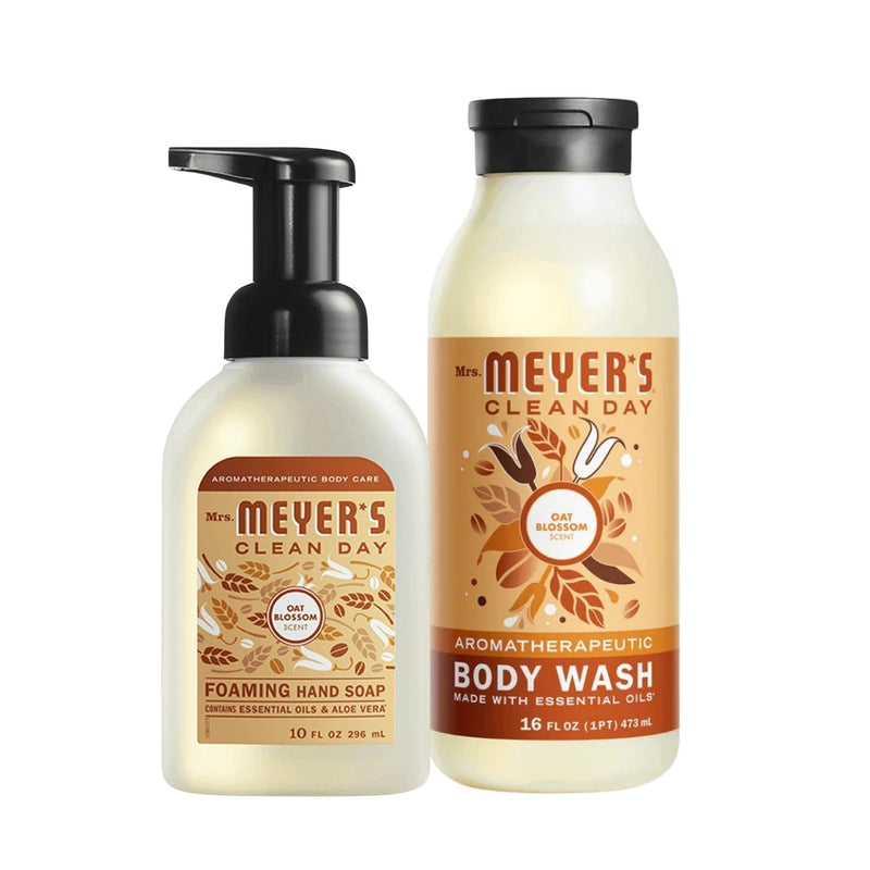 Mrs. Meyer's Clean Day Foaming Hand Soap & Body Wash Set, Oat Blossom Scent