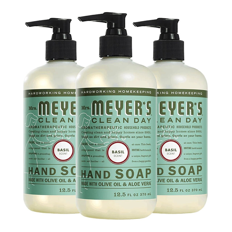 Mrs. Meyers Clean Day Liquid Hand Soap, Basil, 12.5 oz