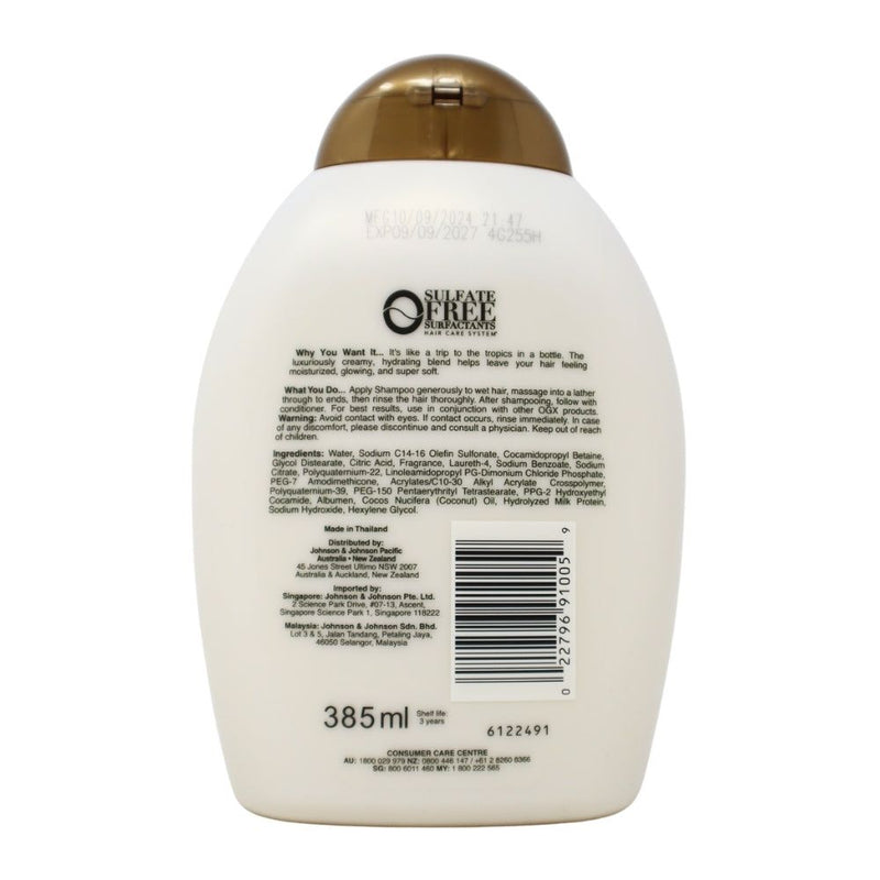 OGX Nourishing + Coconut Milk Hydrating Shampoo, 13 Oz