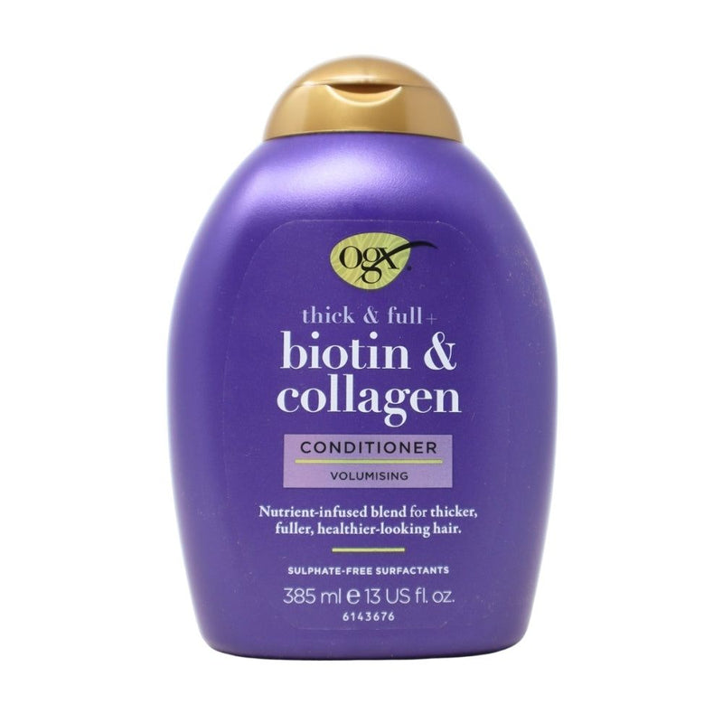 OGX Thick & Full + Biotin & Collagen Volumizing Shampoo & Conditioner Set, 13 Oz Ea
