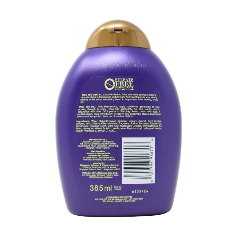 OGX Thick & Full + Biotin & Collagen Volumizing Shampoo & Conditioner Set, 13 Oz Ea