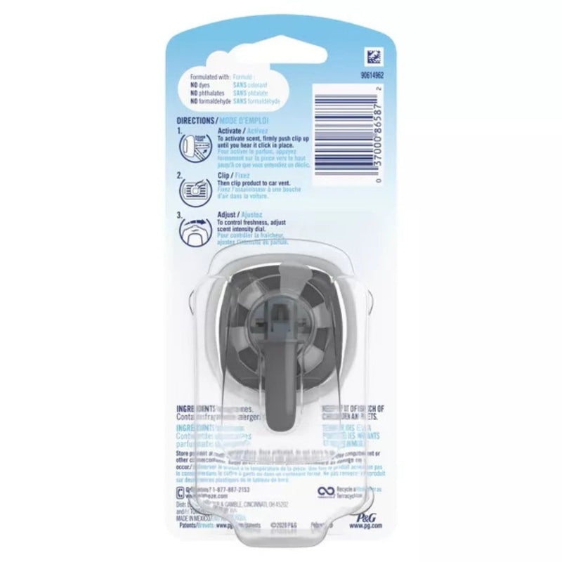 Febreze Auto Car Vent Clip Air Freshener, Gain Original, 1  Count