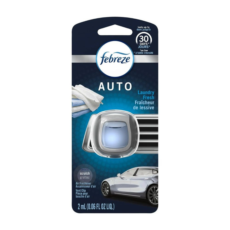 Febreze Auto Car Vent Clip Air Freshener, Laundry Fresh, 1 Count