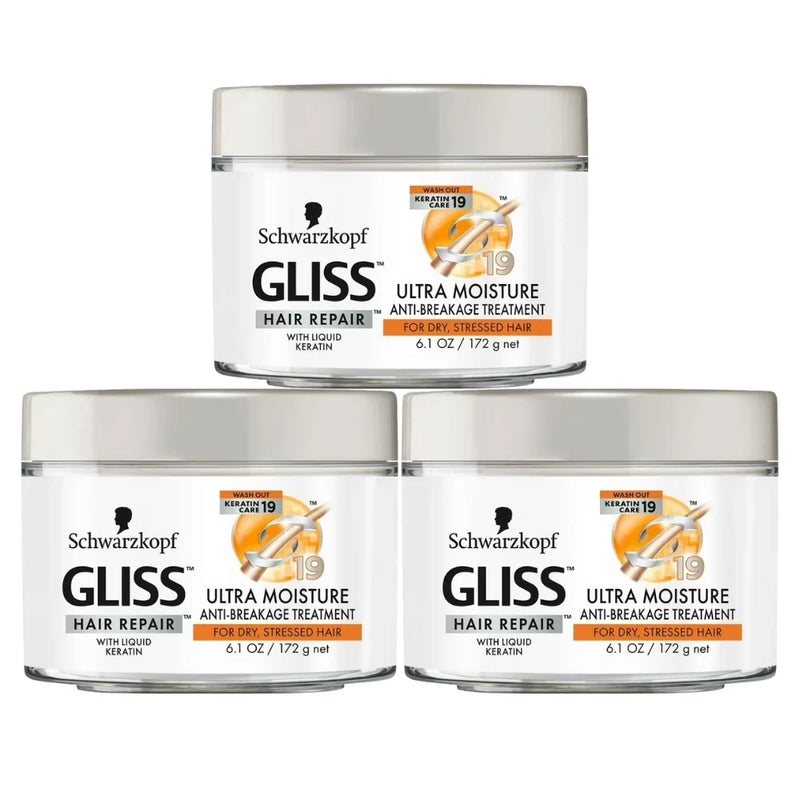 Schwarzkopf Gliss Hair Repair Ultra Moisture Anti-Breakage Treatment, 6.1 oz