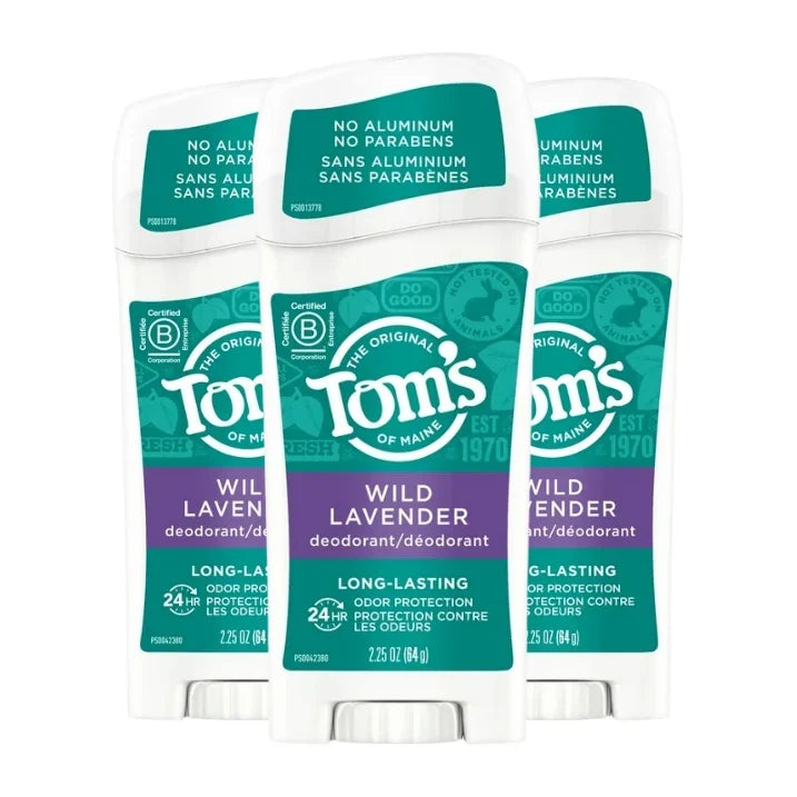 Tom's of Maine Long-Lasting Aluminum-Free Natural Deodorant, Wild Lavender, 2.25 oz