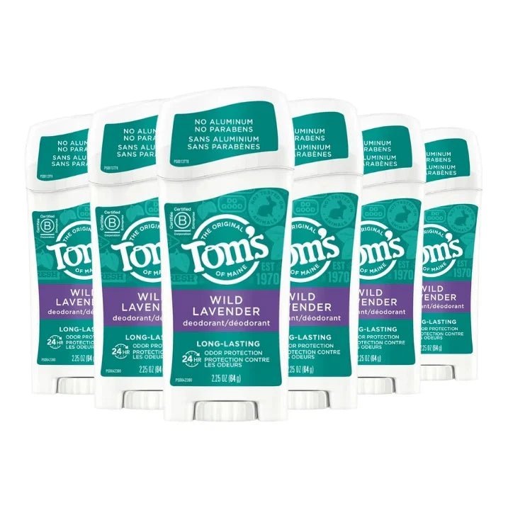 Tom's of Maine Long-Lasting Aluminum-Free Natural Deodorant, Wild Lavender, 2.25 oz