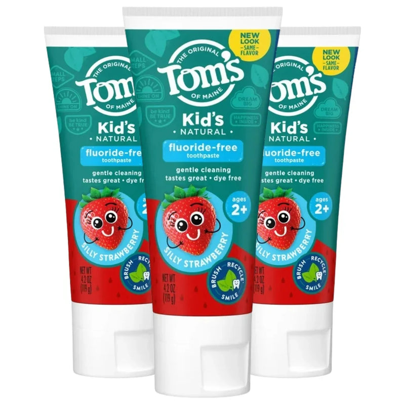 Tom's of Maine Kid's Natural Fluoride-Free Toothpaste, Silly Strawberry, 4.2 oz
