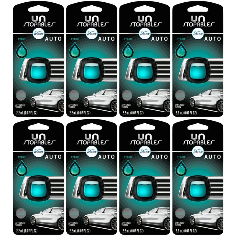 Febreze Unstopables Auto Car Vent Clip Air Freshener, Fresh, 1 Count