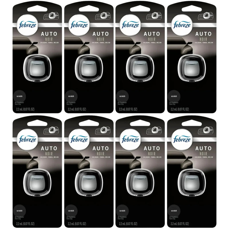 Febreze Auto Car Vent Clip Air Freshener, Noir, 1 Count