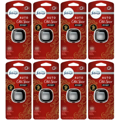 Febreze Auto Car Vent Clip Air Freshener, Old Spice Swagger, 1 Count, 8-Pack
