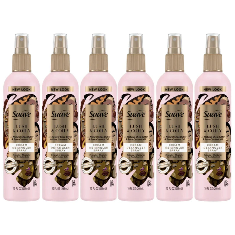 Suave Lush & Coily Cream Detangler Spray, 10 Oz