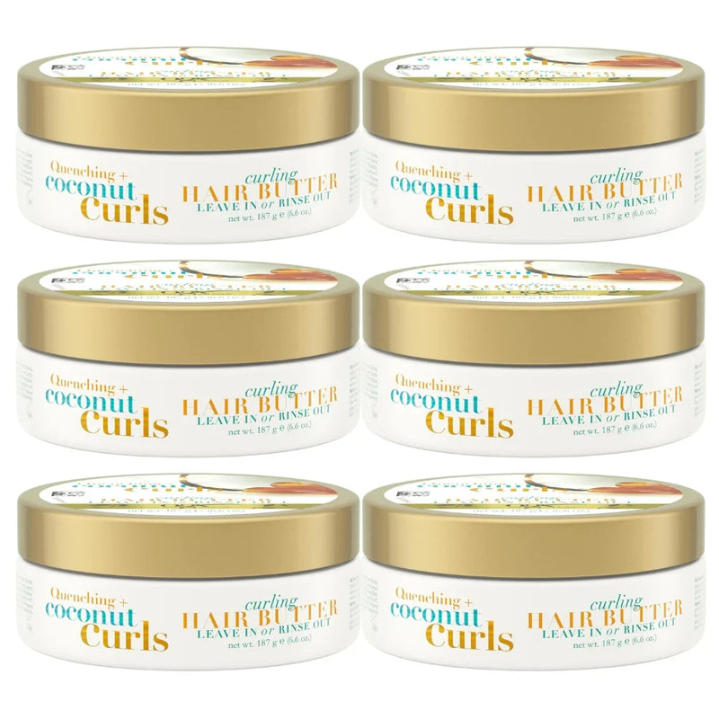 OGX Quenching+ Coconut Curls Curling Hair Butter, 6.6 Oz
