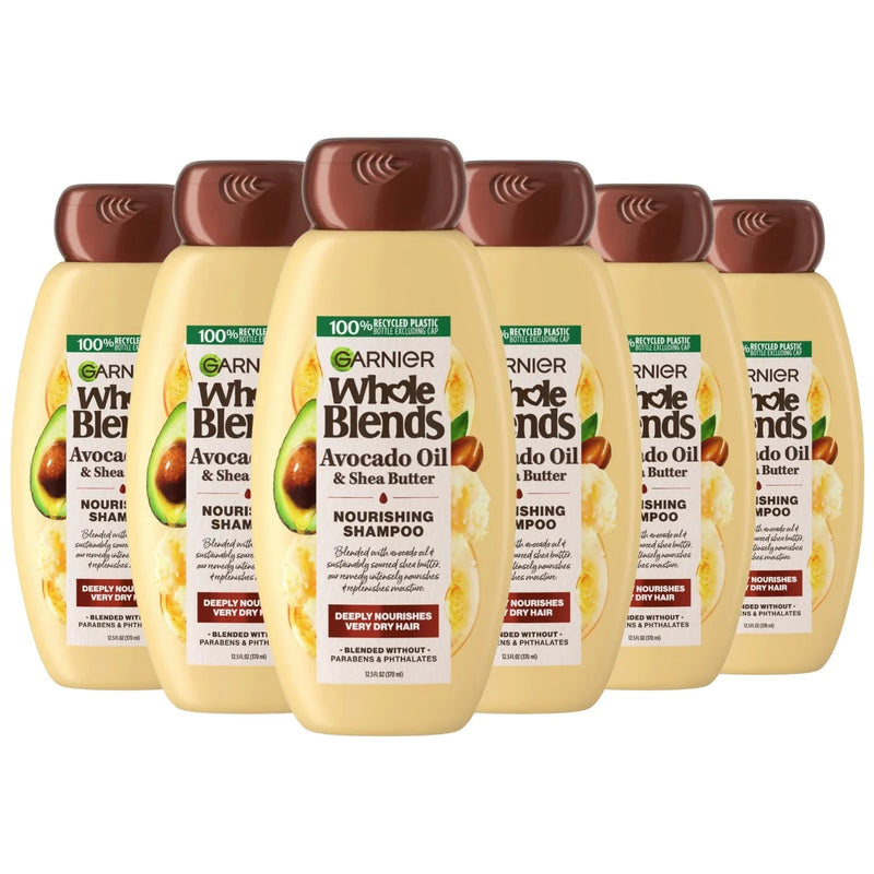 Garnier Whole Blends Avocado Oil & Shea Butter Nourishing Shampoo, 12.5oz