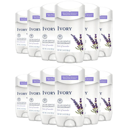 Ivory Gentle Aluminum-Free Deodorant, Hint of Lavender, 2.4oz -
