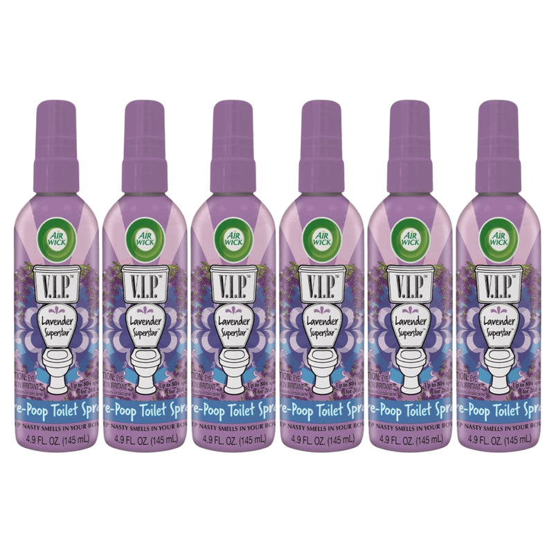Air Wick V.I.P. Pre-Poop Toilet Spray, Lavender Superstar, 1.85 oz